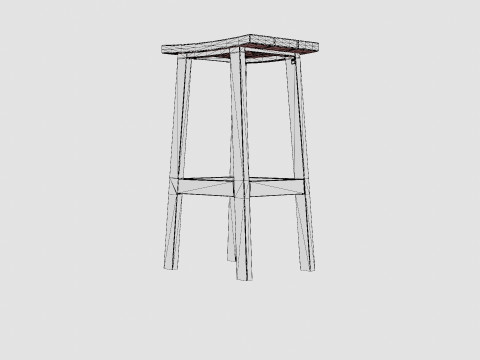 Long Island bar stool 3D 모델