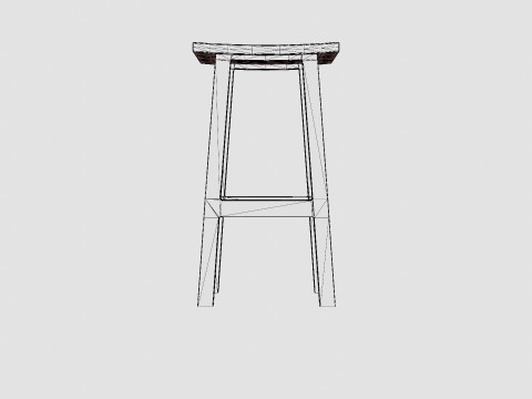 Long Island bar stool 3D 모델