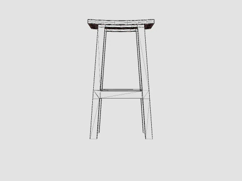 Long Island bar stool 3D Model