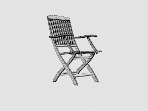 Boston folding chair Modelo 3D
