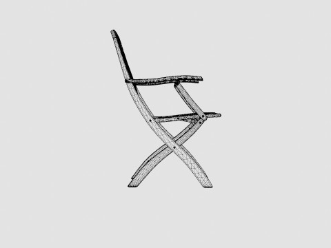 Boston folding chair Modelo 3D