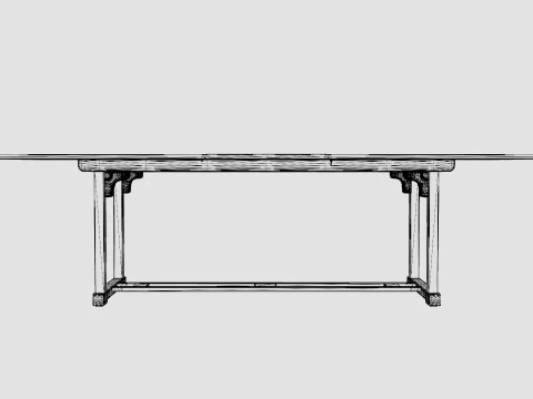 St&oacute;ł do jadalni Medford Model 3D