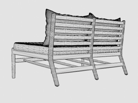 Hampton 2-seater module Modelo 3D