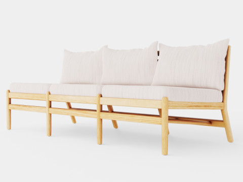 Hampton 3-seater module Modèle 3D