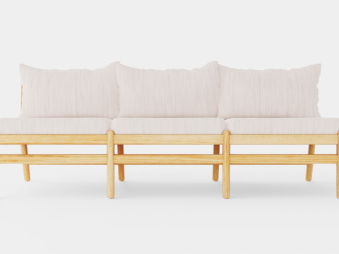 Hampton 3-seater module Model 3D