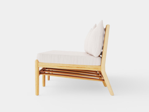 Hampton 3-seater module Model 3D