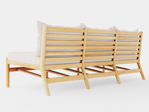 Hampton 3-seater module Model 3D
