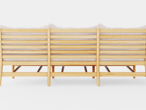 Hampton 3-seater module Model 3D