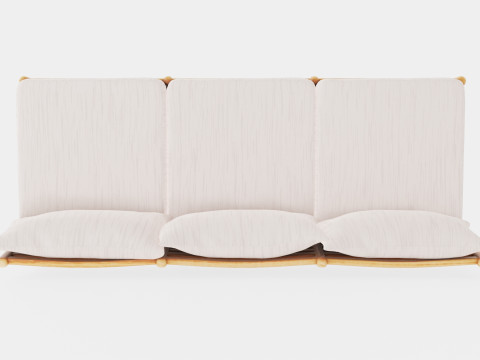 Hampton 3-seater module Model 3D