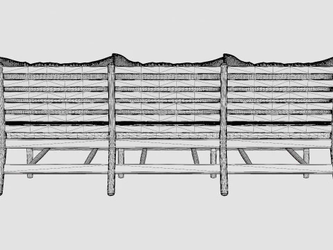 Hampton 3-seater module 3D Model