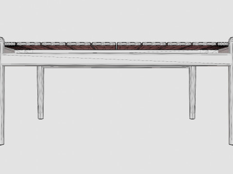 Hampton coffee table Model 3D