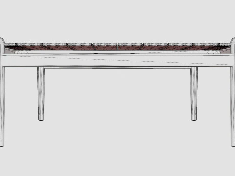 Hampton coffee table 3D Model