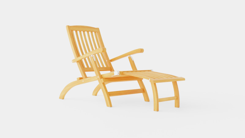 Hampton deck chair 3D Model .c4d .max .obj .3ds .fbx .stl .blend 