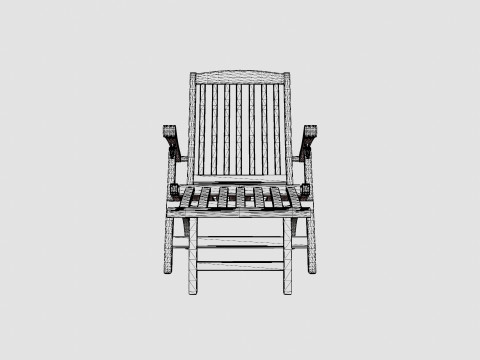 Hampton deck chair 3D Model