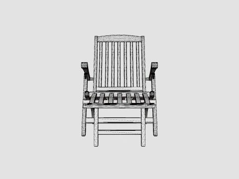 Hampton deck chair 3D Model