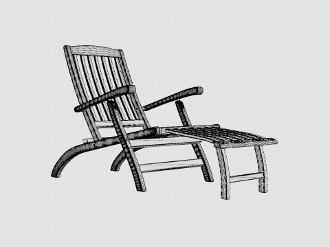 Hampton deck chair 3D Model