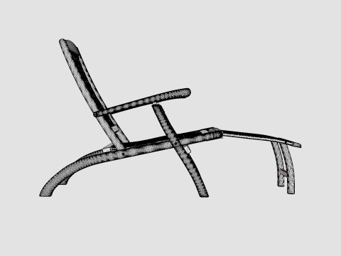 Hampton deck chair 3D Model