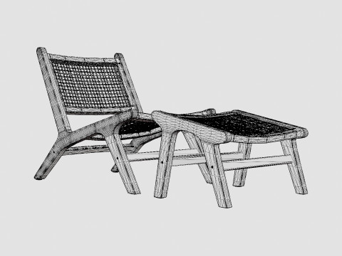 Bayport deck chair 3D 模型