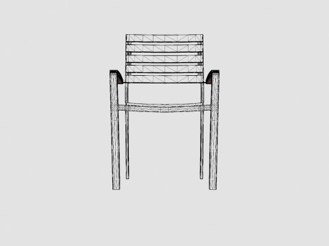 Bay stacking chair 3D 모델