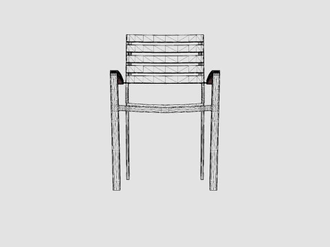 Bay stacking chair 3D Model