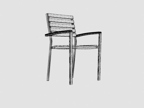 Bay stacking chair 3D 모델