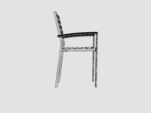 Bay stacking chair 3D Model