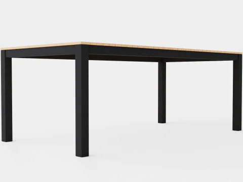 Table &agrave; manger en baie Modèle 3D