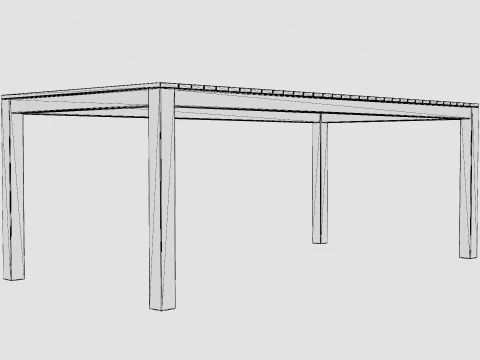 Bay dining table 3D Model
