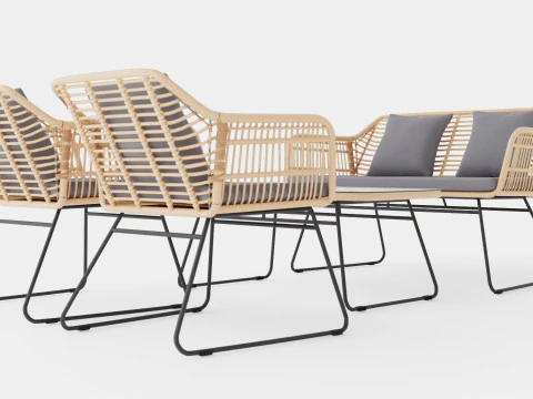 Mons sofa set 3D Model