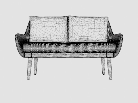 Fargo 2-seater sofa 3D Model