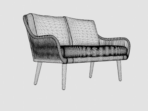 Fargo 2-seater sofa 3D Model