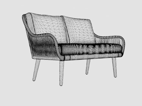 Fargo 2-seater sofa 3D Model