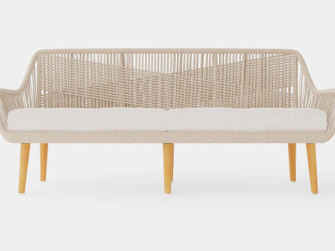 Fargo 3-seater sofa 3D Model