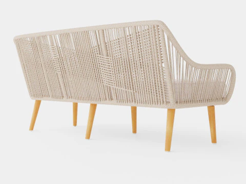 Fargo 3-seater sofa 3D Model