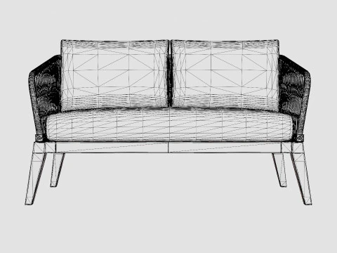 Verona 2-seater sofa 3D Model