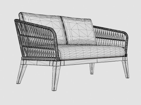 Verona 2-seater sofa 3D Model