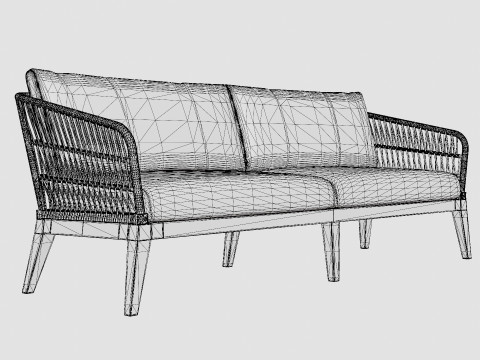 Verona 3-seater sofa 3Dモデル