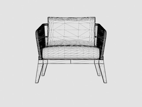 Verona lounge chair Model 3D