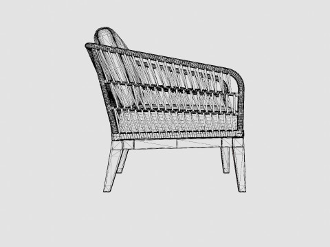Verona lounge chair Model 3D