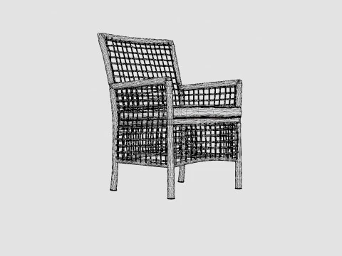 New England armchair 3D Model