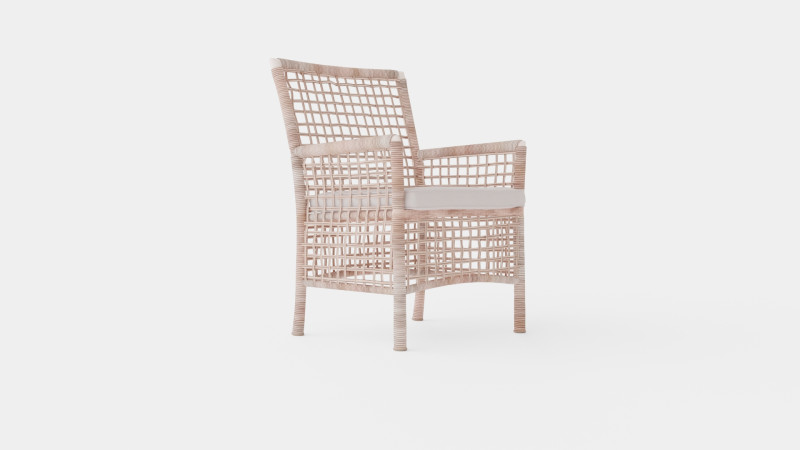 New England armchair 3D Модель .c4d .max .obj .3ds .fbx .stl .blend 