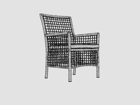 New England armchair 3D Model