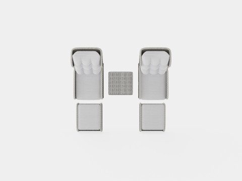 Washington cafe set 3D Модель