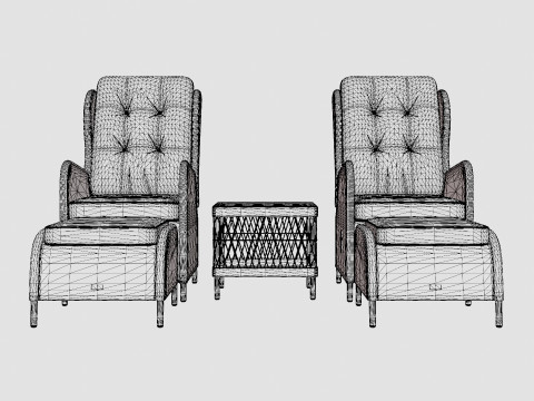 Washington cafe set 3D Модель