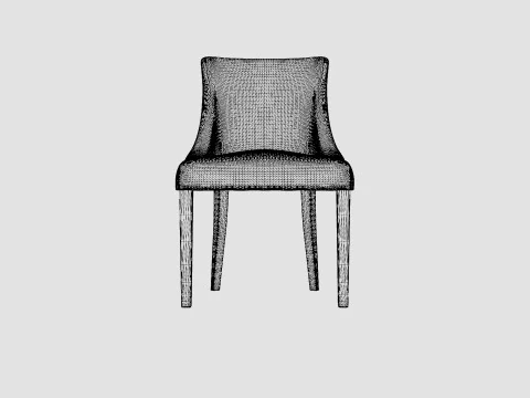 Addison dining chair off white 3D Model