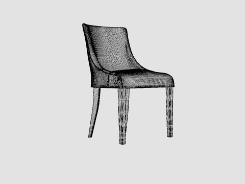 Addison dining chair off white 3D Model