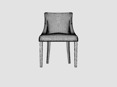 Addison dining chair sand 3D Model