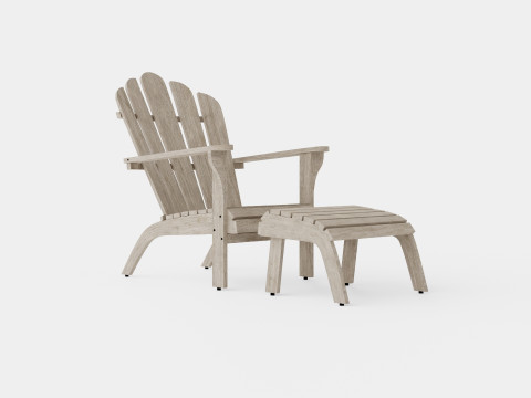 Adirondack sun lounger charcoal 3D Model