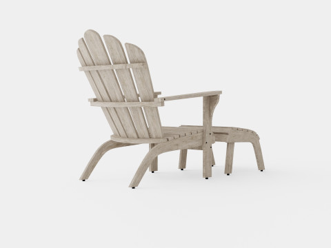 Adirondack sun lounger charcoal 3D मॉडल