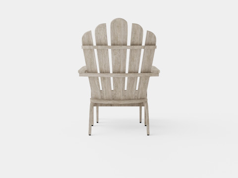 Adirondack sun lounger charcoal 3D मॉडल